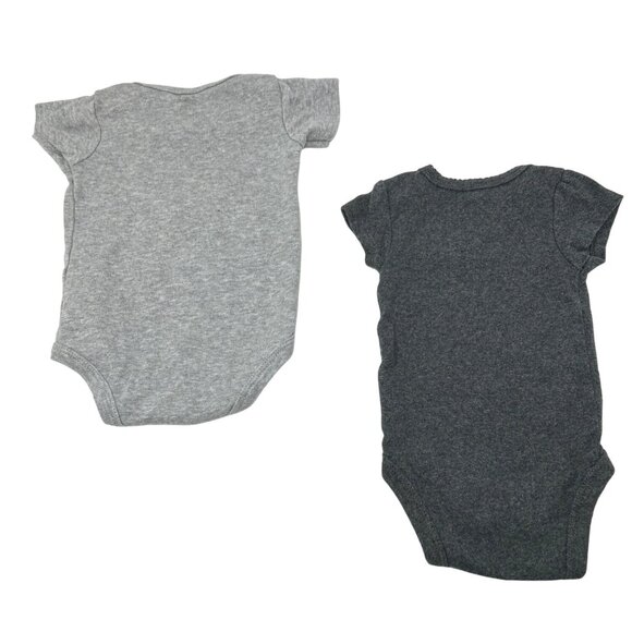 Baby Girl's - 5 Body Suits - Navy‎ Blue, Greys, and White - Size 3-6 M - Picture 5 of 11
